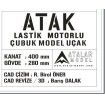 ATAK Lastik motorlu çubuk model uçak